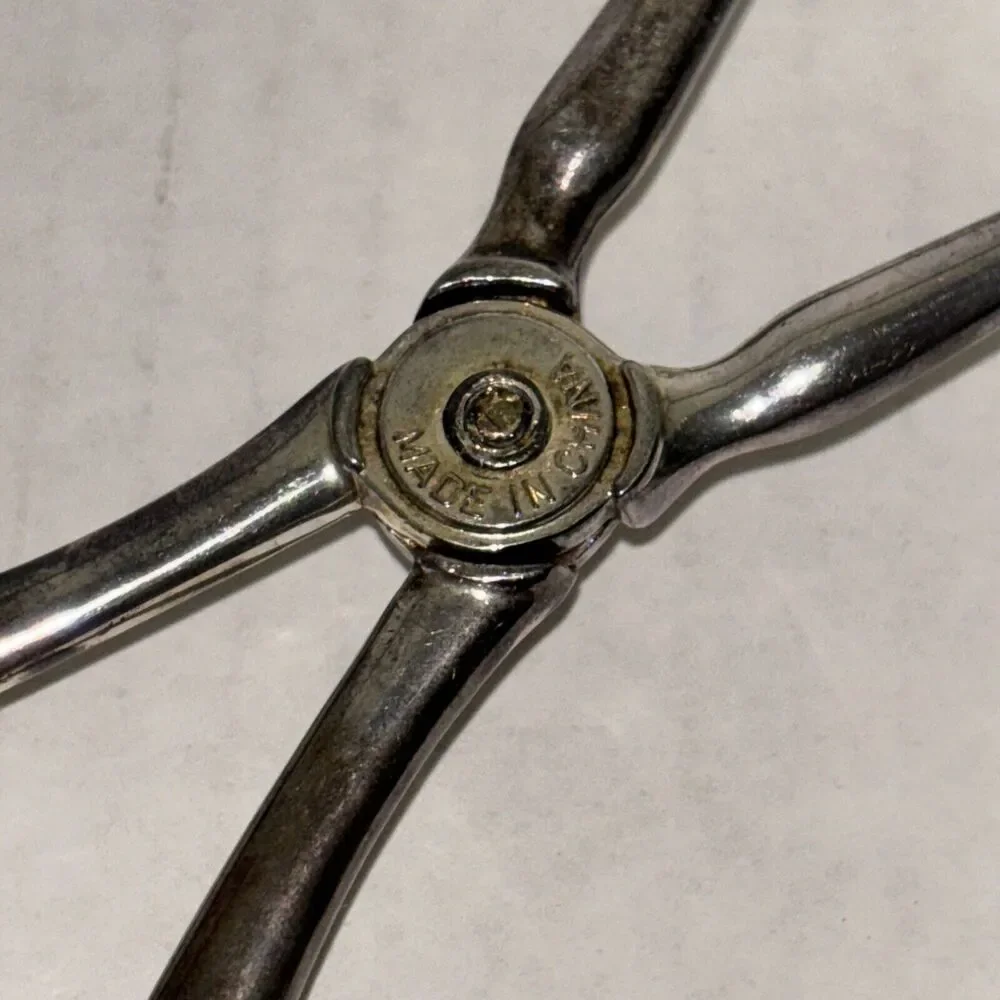 Princess House Salad Serving Tongs 10 Inch Silver Plated Vintage Grandmacore